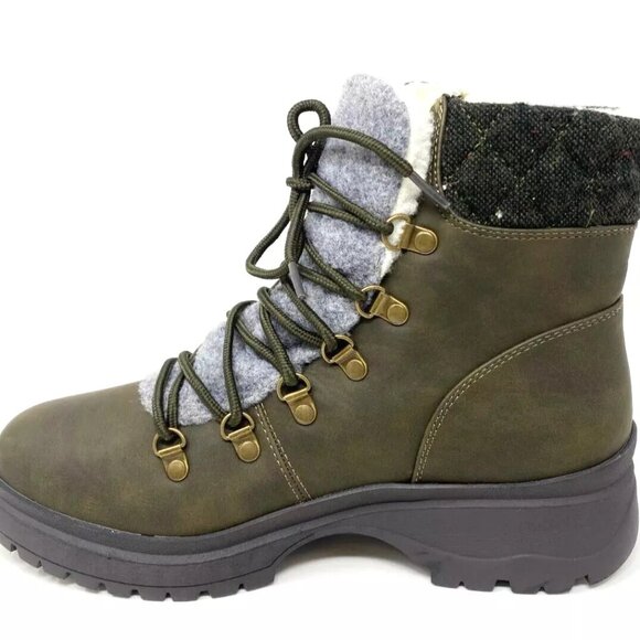 Maurices Winter Lace Up Combat Hiker Women's Boots Olive Size 7 - Picture 1 of 6
